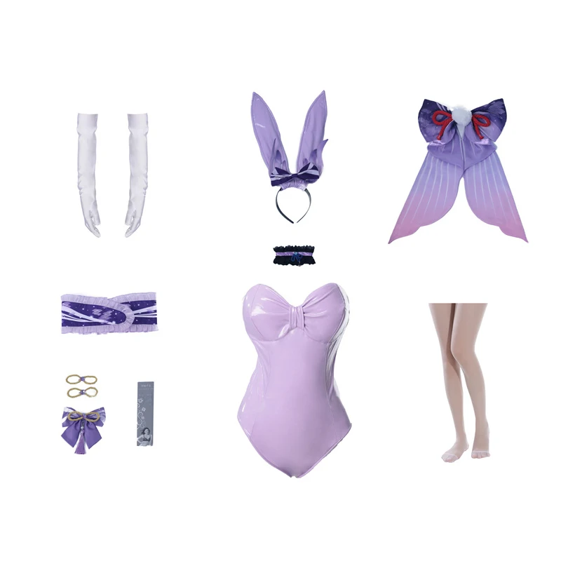 ROLECOS Bunny Mädchen Kokomi Cosplay Kostüm Genshin Auswirkungen Kokomi Bunny Kostüm Original Sexy Frauen Overall Stil A und B