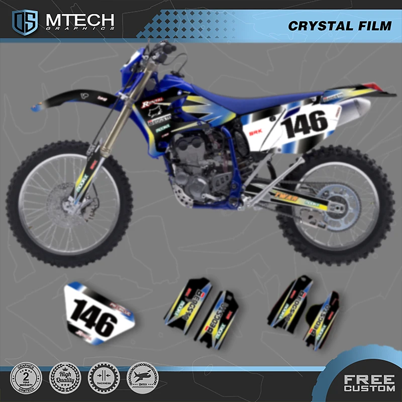 

DSMTECH For YAMAHA WRF250 WRF450 2003 2004 2005 2006 Motorcycle Graphics Decals Stickers Kits for WRF 250 450 2003-06 007