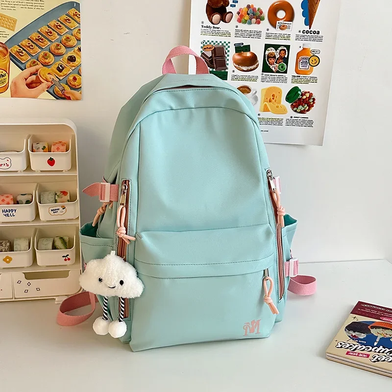 Crianças mochila para menino versátil para mulheres mochila bonito dos desenhos animados mochila saco de escola saco de classe para menina sacos de ombro