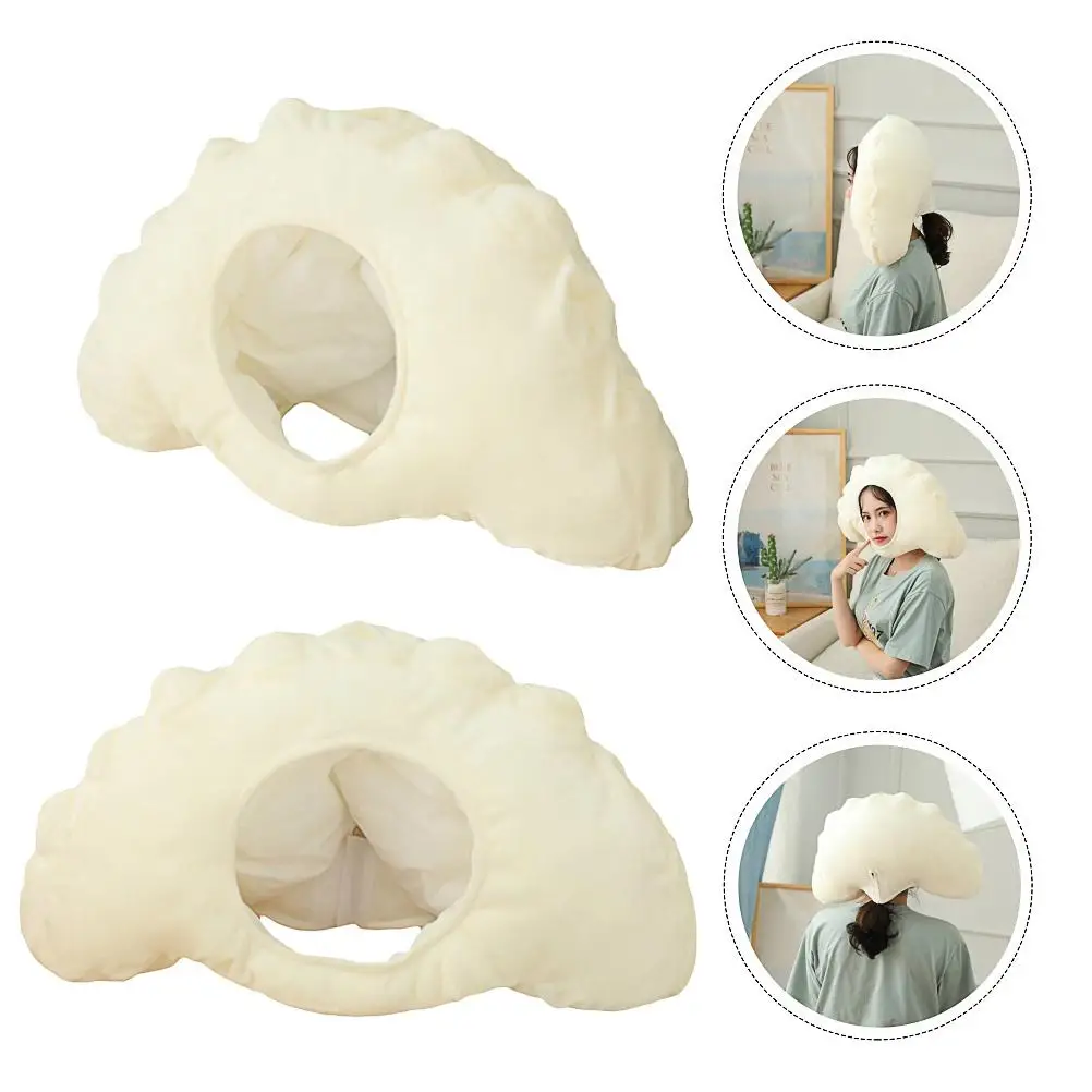 Dumpling Shaped Headgear PP Cotton Party Hat Funny Costume Beige Color Adult Kids Carnival Accessories Birthday Supplies
