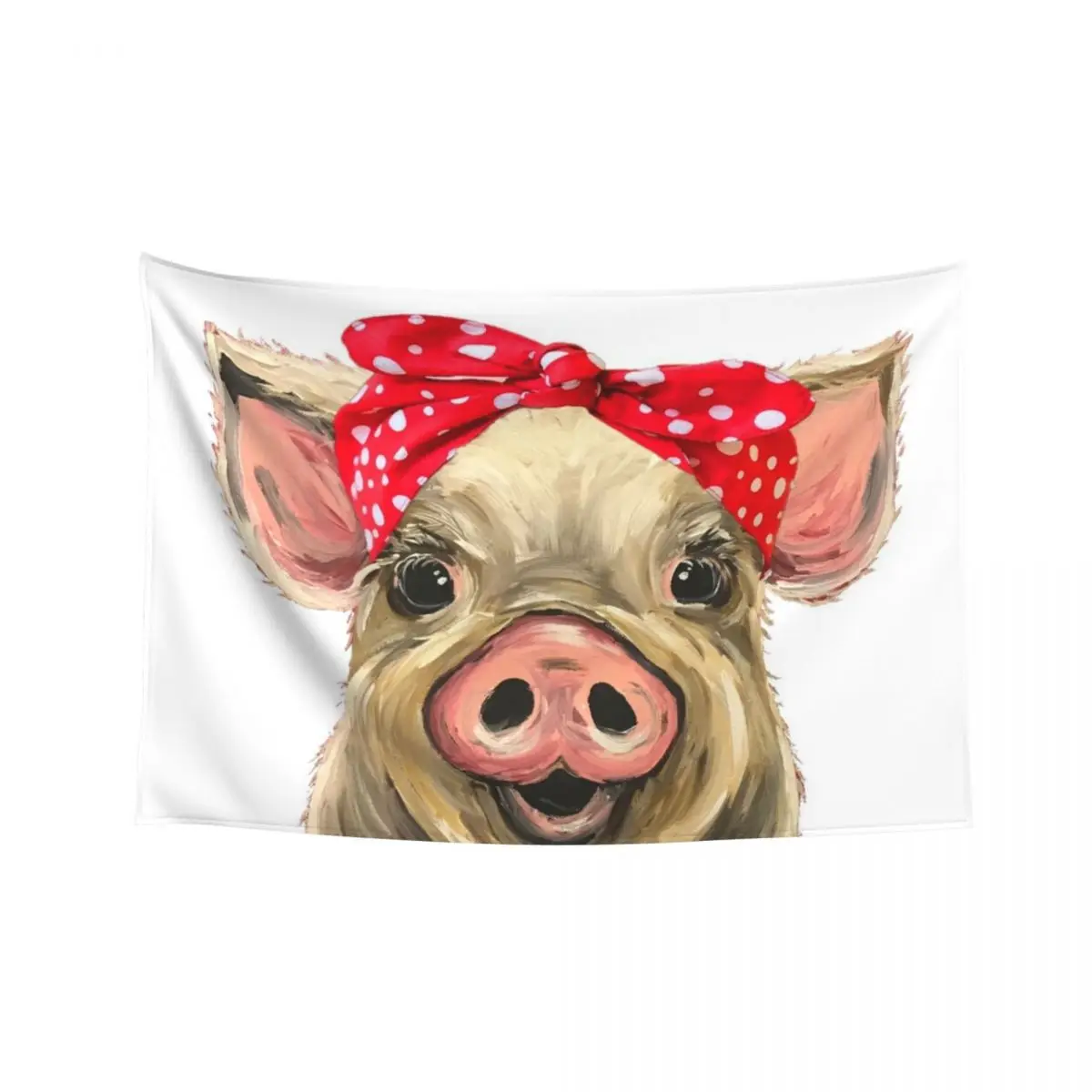 

Pig with Bandana art, Cute pig art Tapestry Tapete For The Wall Wall Carpet Tapestry