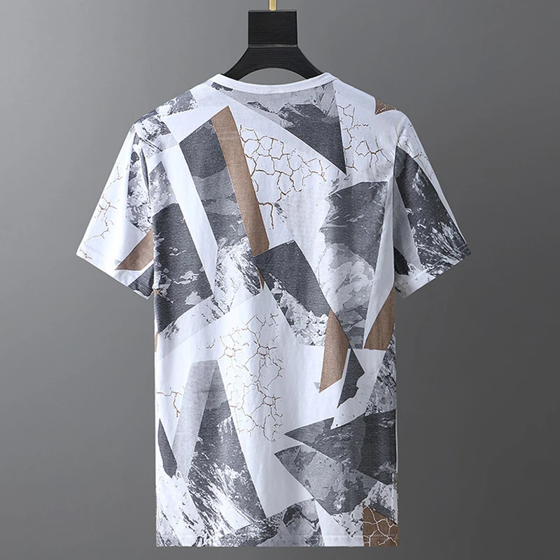 Camisetas con estampado de grafiti para hombre, ropa informal de manga corta a la moda, talla grande 8XL, 9XL, 10XL, verano, 2022