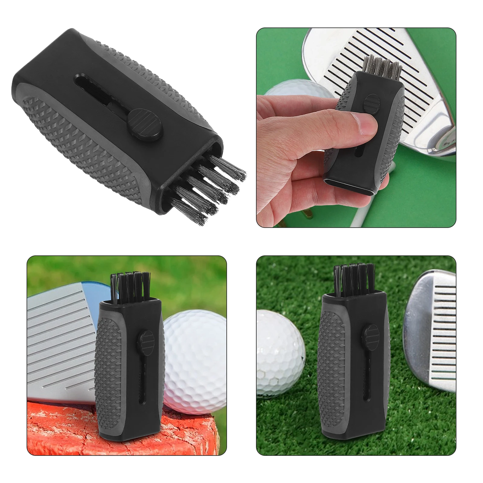 

1PC Golf Club Brush Retractable Double Sided Stainless Steel Cleaning Tool for Golf Equipment Groove Brushes Accessories