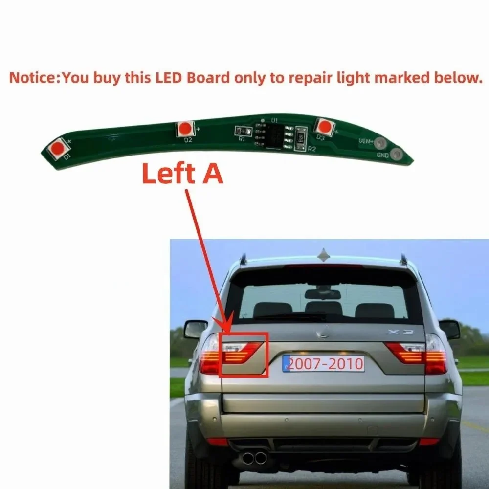 บอร์ดชิปซ่อมไฟท้ายด้านในและด้านนอกครบชุด 7162209 7162210 7162213 7162214   สําหรับ BMW X3 E83 LCI 2007 2008 2009 2010
