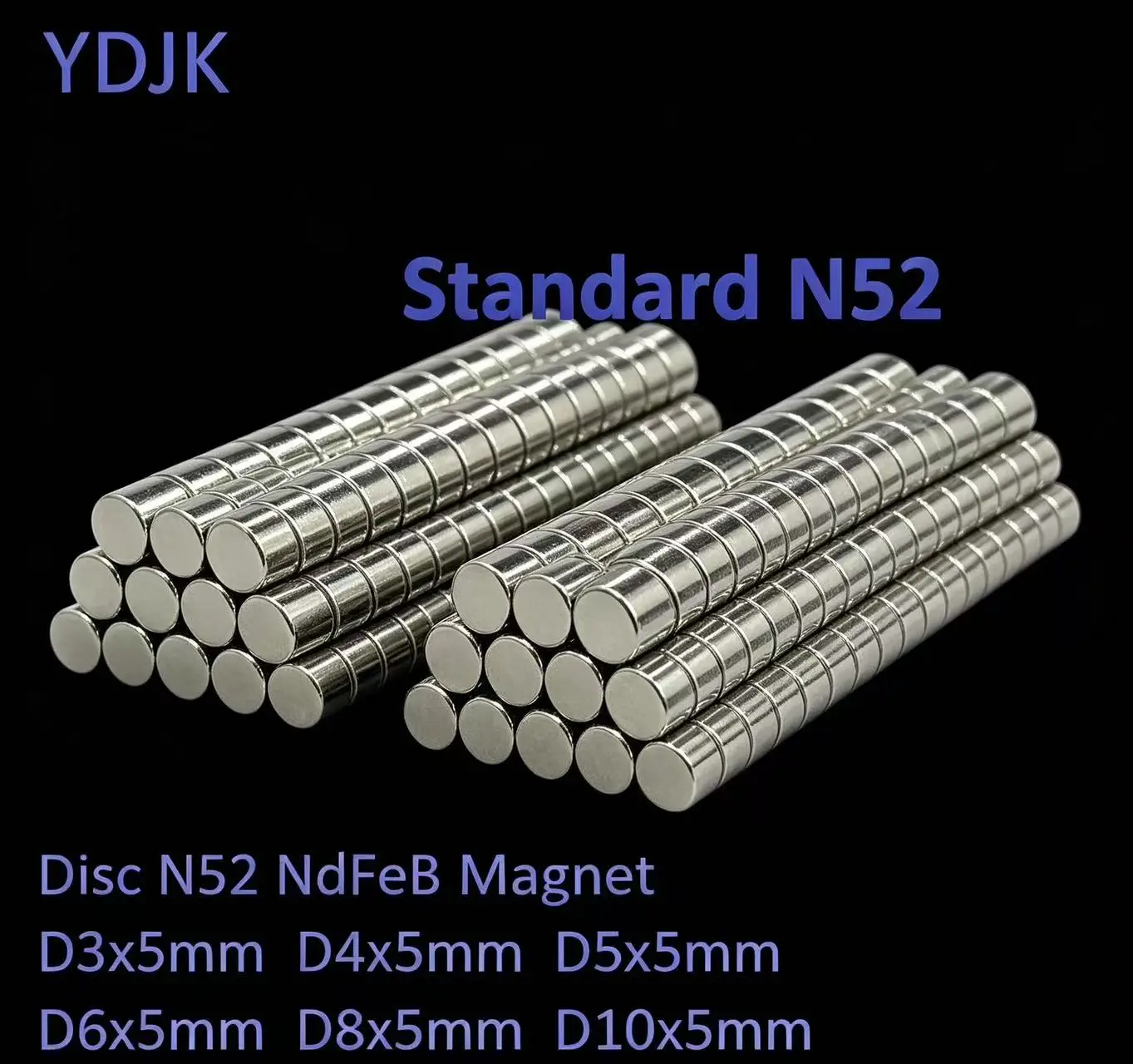10 50PCS/LOT Disc Standard N52 NdFeB Magnet 3*5 4*5 5*5 6*5 8*5 10*5 Strong Permanent Neodymium Magnets 3x5 4x5 5x5 6x5 8x5 10x5