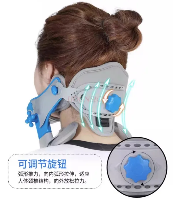 Cervical Traction Device With Heat Hot Compression Neck Stretcher Collar Brace Spine Vertebra Adjust Support Pain Relief