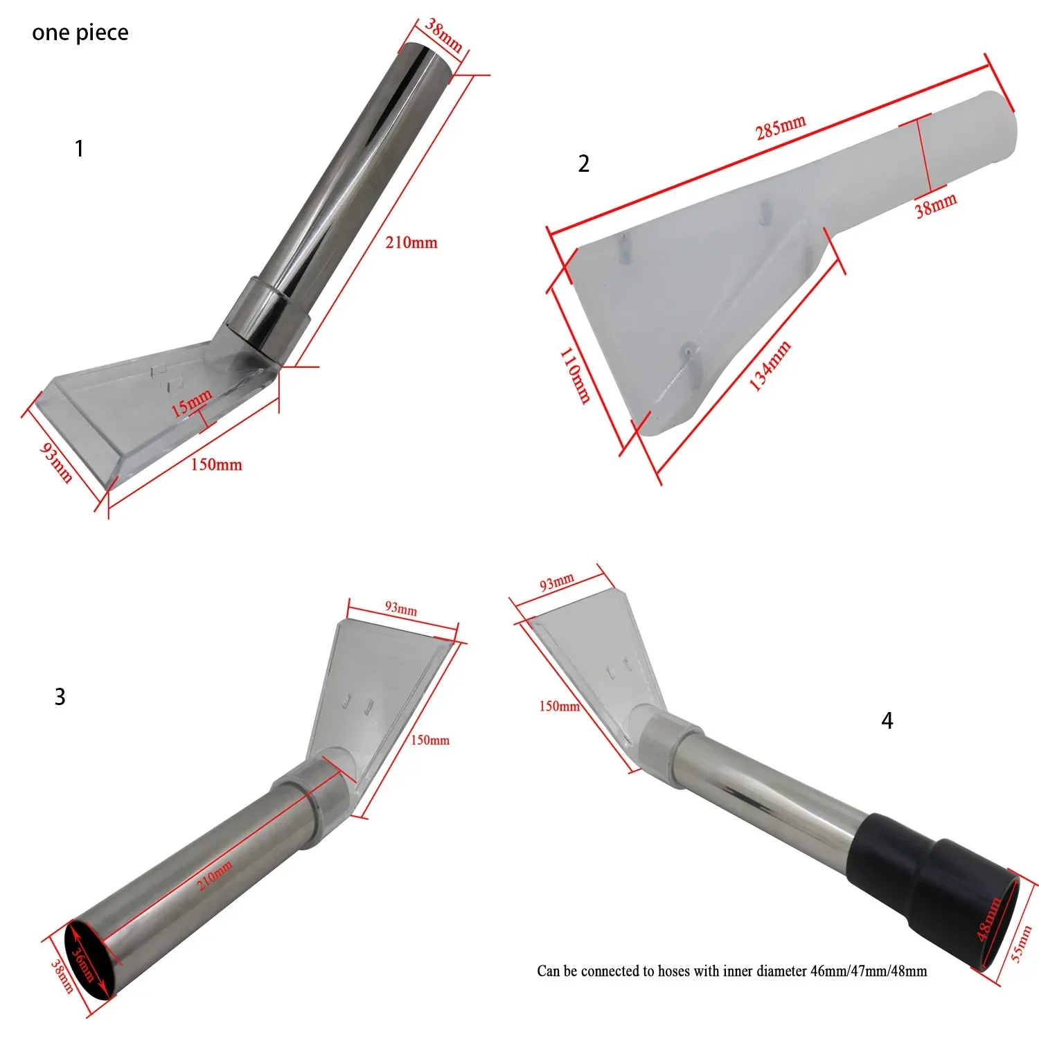 Replacement Injection Extraction Nozzle, Steam Vacuum Shampoo Accessory for Carpet & Upholstery Cleaning
