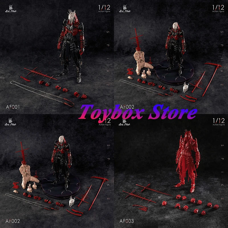 

Acefigz AF001 AF002 1/12 Готический стиль Спайк Монстр Красный Черный Подвижный дизайн тела AF02 + 03 Ultimate Sermon 6 дюймов Фигурка