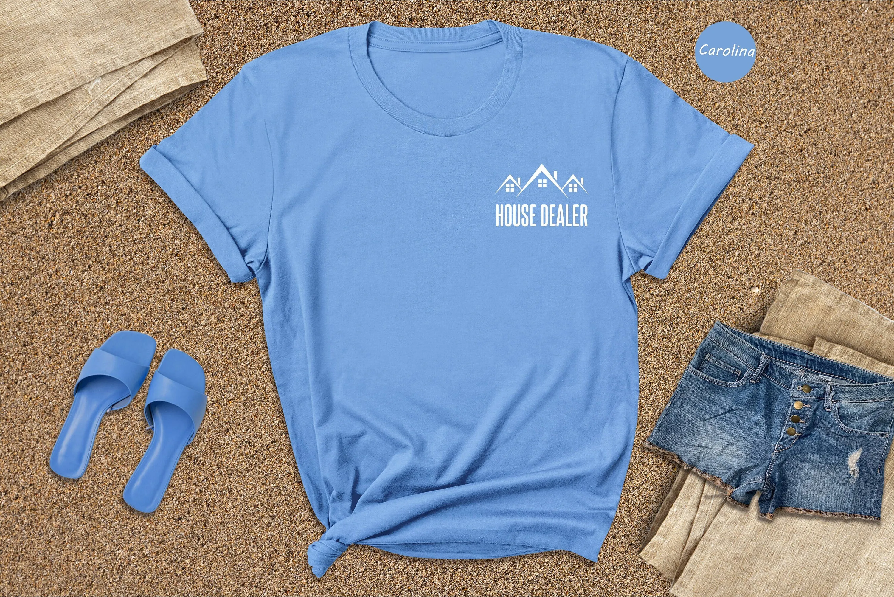 Pocket House Dealer T Shirt Funny Realtor Real Estate Agent Cool Home For Delaer