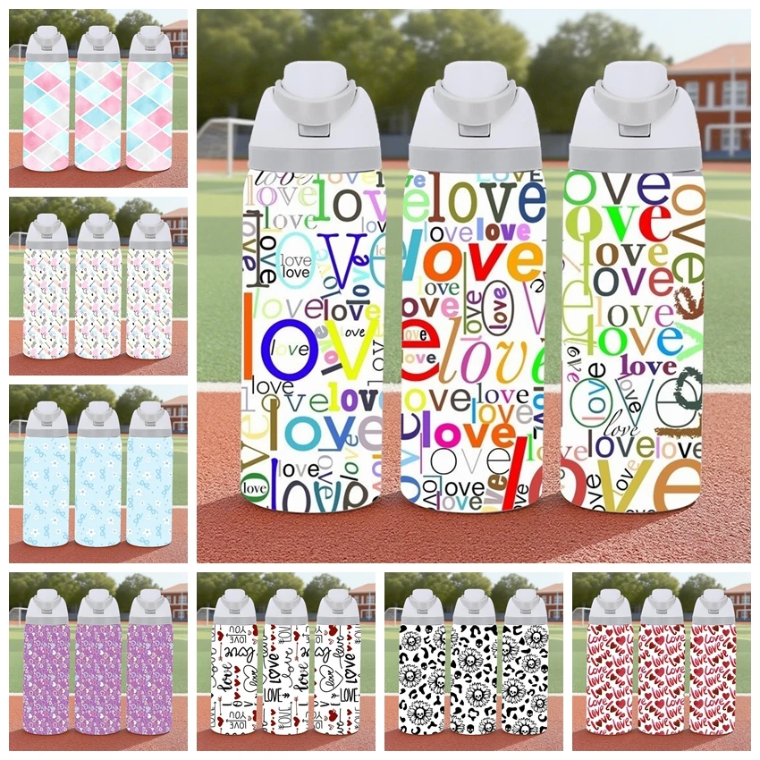 

1pcs 32oz Love Printed Cup 304 Stainless Steel Insulated Tumbler, Ideal for Travel,Car, Perfect for Coffee,Hot & Cold Beverages