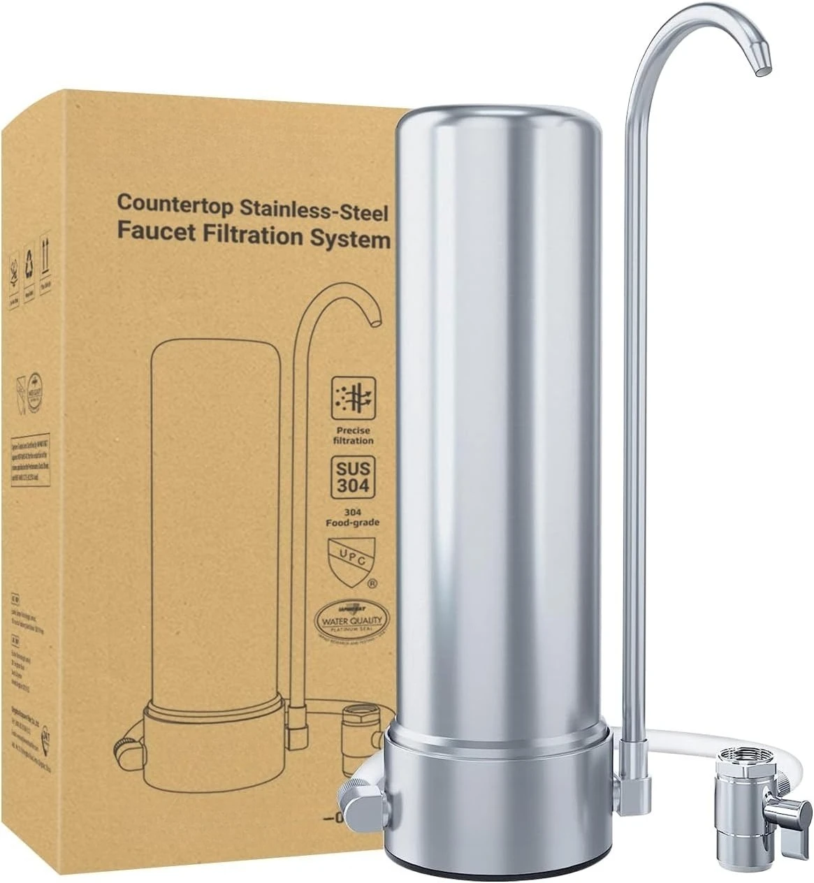 Kitchen Under Sink Drinking Water Filter Purifier With Faucet Reduces Bacteria, Metal,Lead, Chlorine and Odor