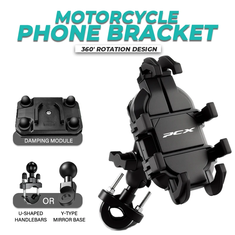 Universal Motorcycle Handlebar Holder Riding Bracket Shockproof For Honda NC700X CB500X CB650F CB1000R PCX125 150Custom LOGO
