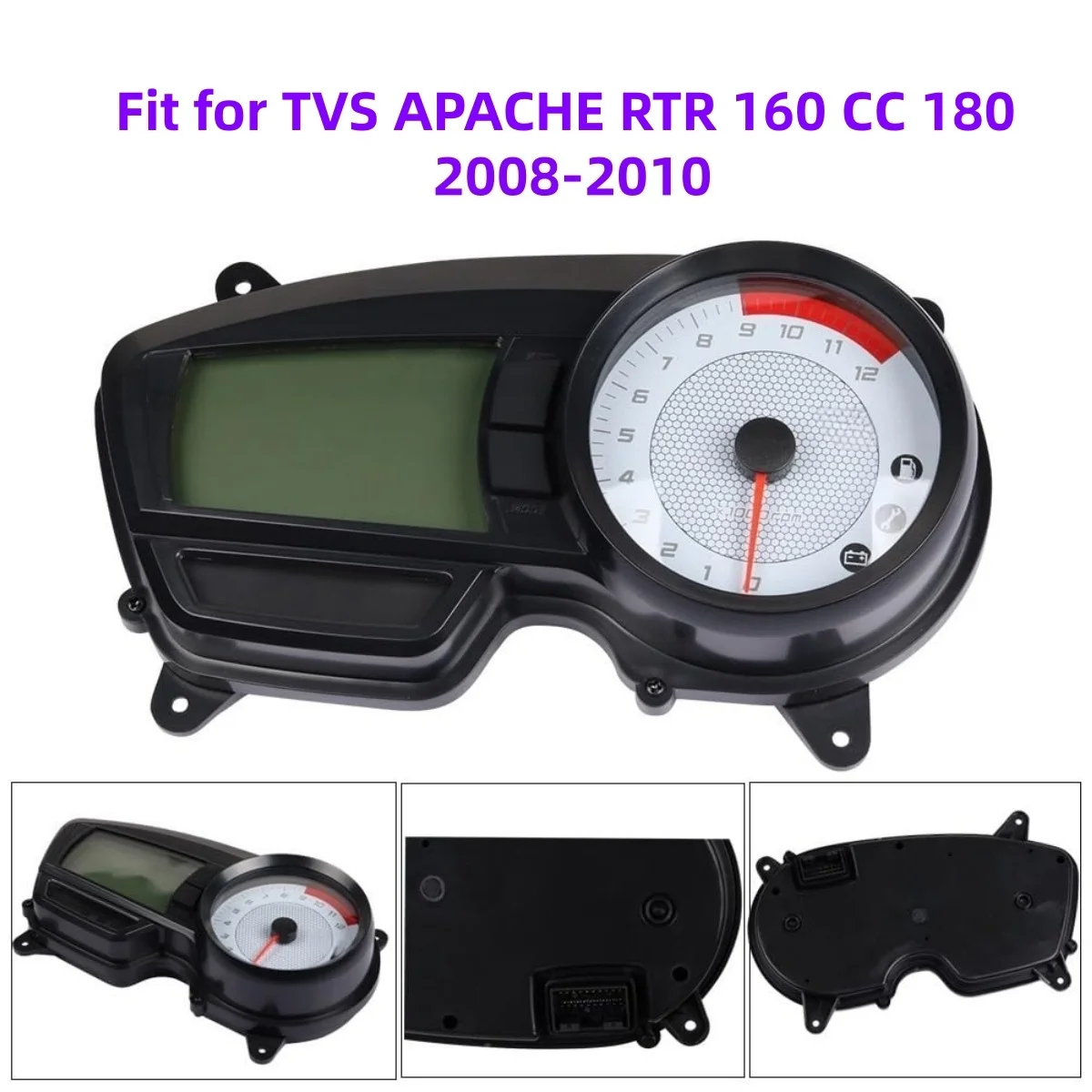 Motorcycle Speedometer LCD Digital Odometer Tachometer for TVS Apache RTR 160 180 TVS160 TVS180 2008 2009 2010
