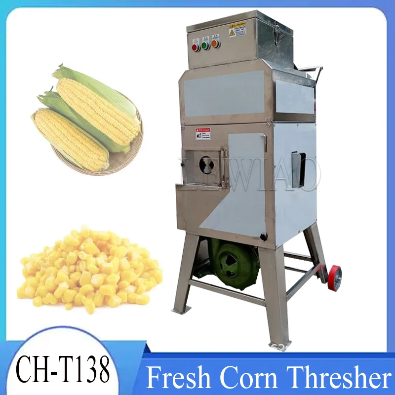 Sweet Corn Threshing Equiment Electric Maize Sheller Machine Stainless Steel Corn Thresher Machine