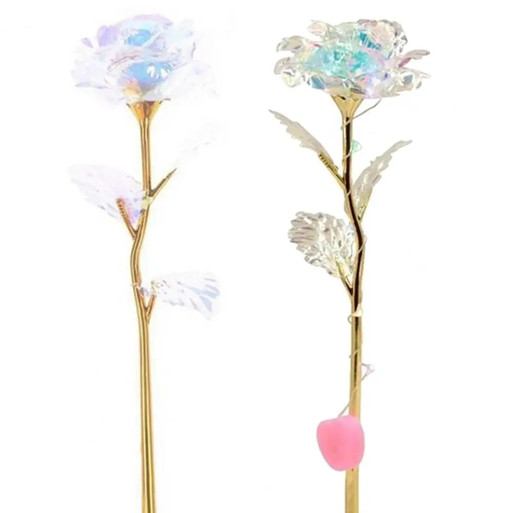 Creative  Fake LED Rose Exquisite Anniversary Festival LED Flower Decorative Beautifying Artificial Rose for Party