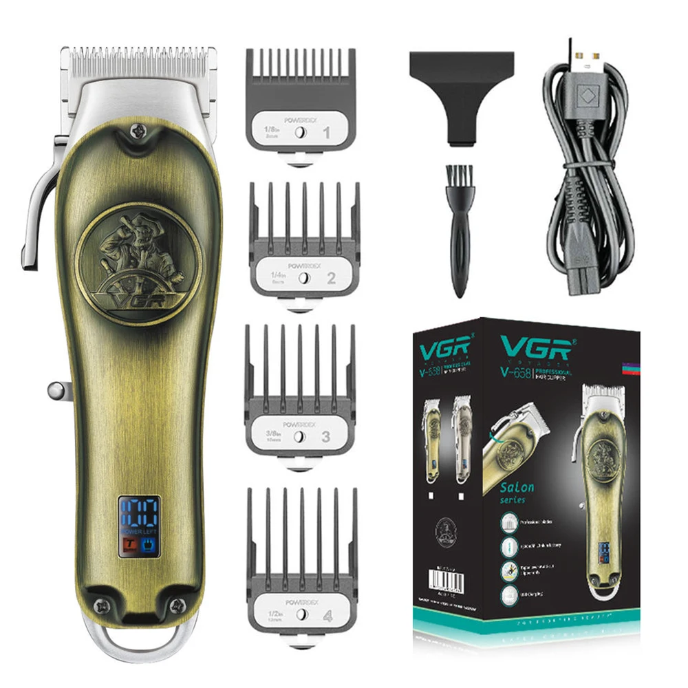 V658 Professional Hair Clipper Rechargeable Hair Trimmer For Men Shaver Hair Cutting Machine Barber Accessories Cut Machin Beard