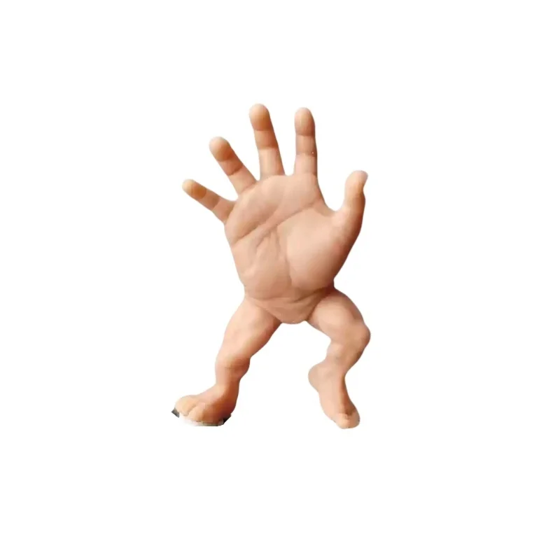 Finger Man Palm Muscle Man Weird Cartoon Accessory 1:64 Miniature Doll White Model High Precision Scene Halloween Festival Gift