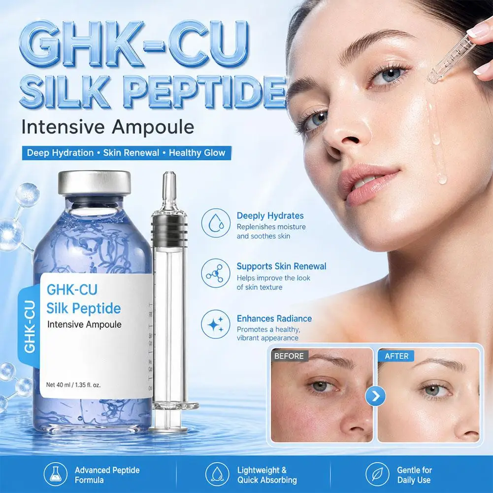 GHK-CU Blaues Kupferseidenpeptid-Serum Ampulle Essenz Feuchtigkeitsspendend Hautstraffend Revitalisierend Verbessert Hautelastizität Hautbarriere-Reparatur