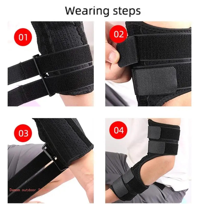 Elbow Splint, Elbow Brace for Cubital Tunnel and Ulnar Nerve Entrapment with 4 Angles Adjustable, Fixed Elbow