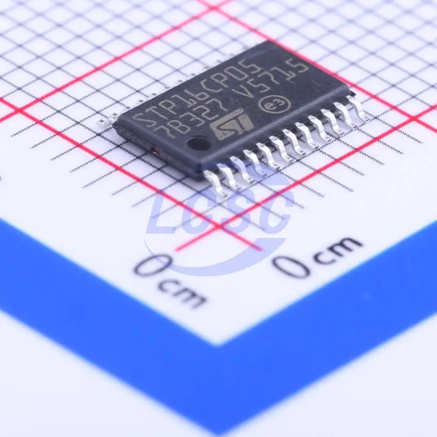 10Pcs/Original STP16CP05TTR Mark Code STP16CP05 20V 30MHz 16 Output Linear Shift Register 100mA 3V-5.5V TSSOP-24 LED Drivers ICs