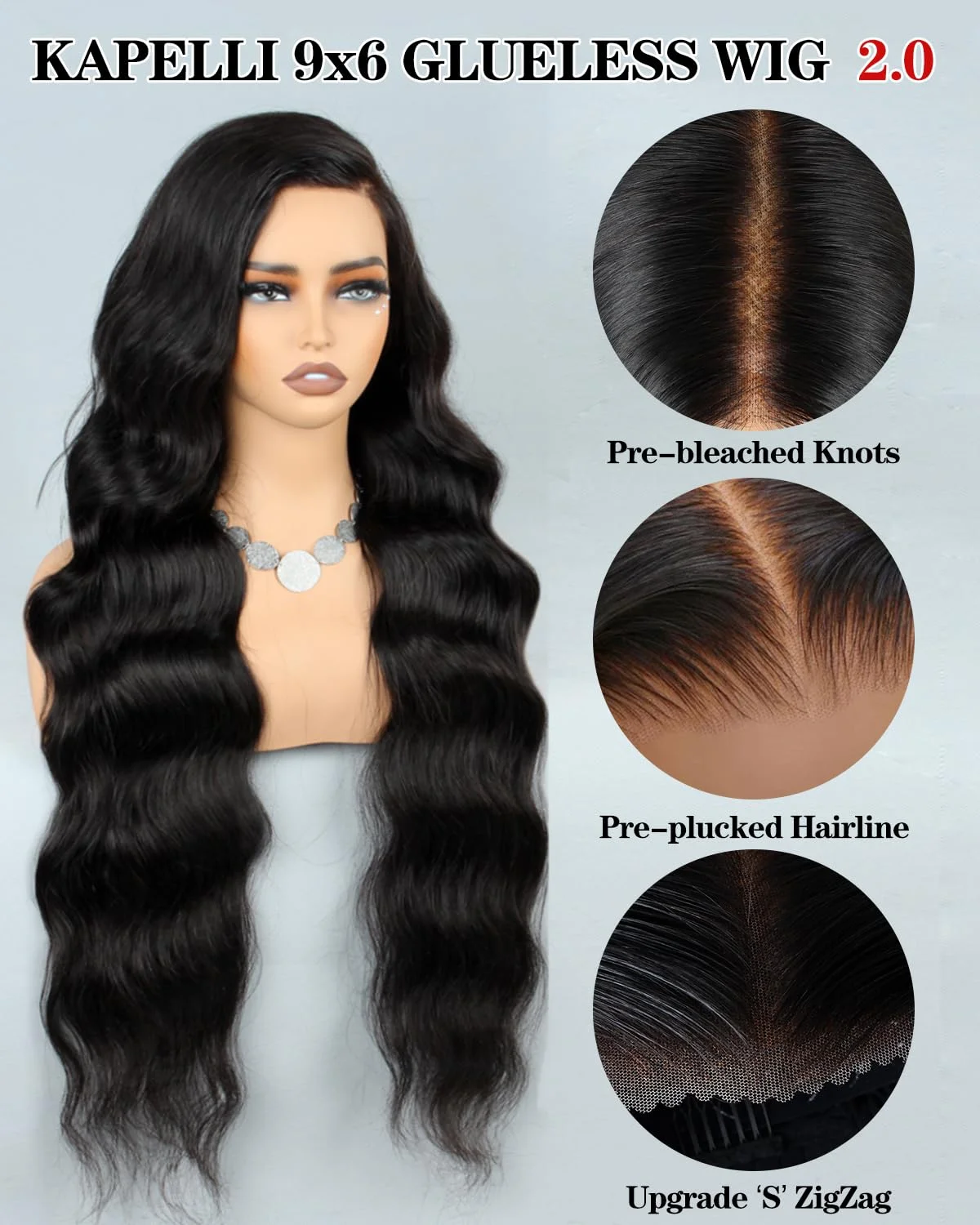 28 Inch Wear And Go Glueless Wigs Human Hair Pre Plucked Pre Cut 9x6 Body Wave Glueless Pre Plucked Bleached Knots Lace Front