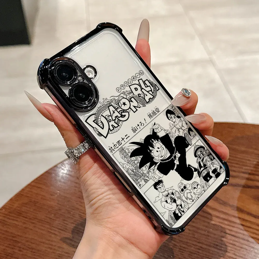 Plating Phone Case For iPhone 17 17e 16 15 14 13 12 11 Pro Max X XR XSMax Mini Air Plus Anti-Fall Son Goku Dragon Balls Manga view 5
