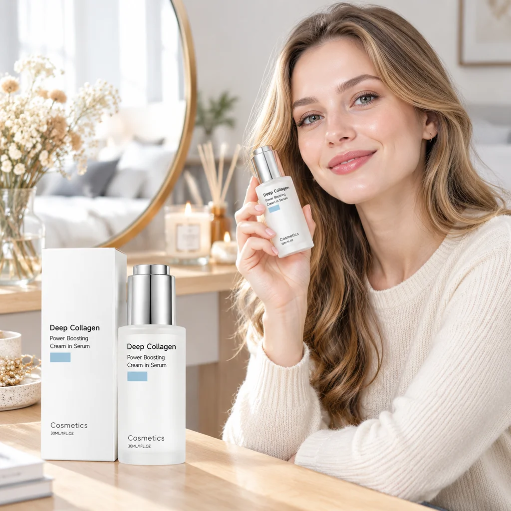 New Face White Serum For Glowing Skin Improve Elasticity Suitable For All Skin Types Korean Collagen Extract Women Face Essences