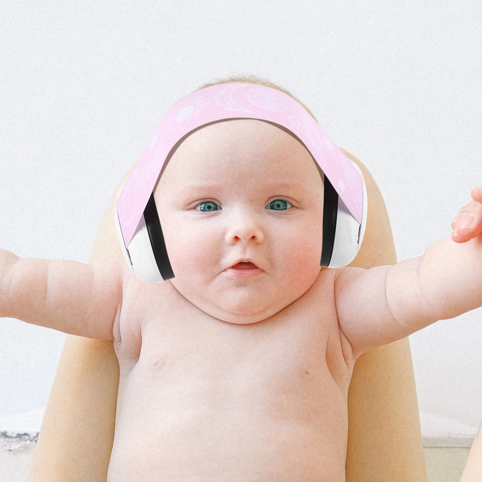 

Baby Noise Headphones Pink Infant Ear Protection Earmuffs Lightweight Ear Protection Travel Newborn Toddler
