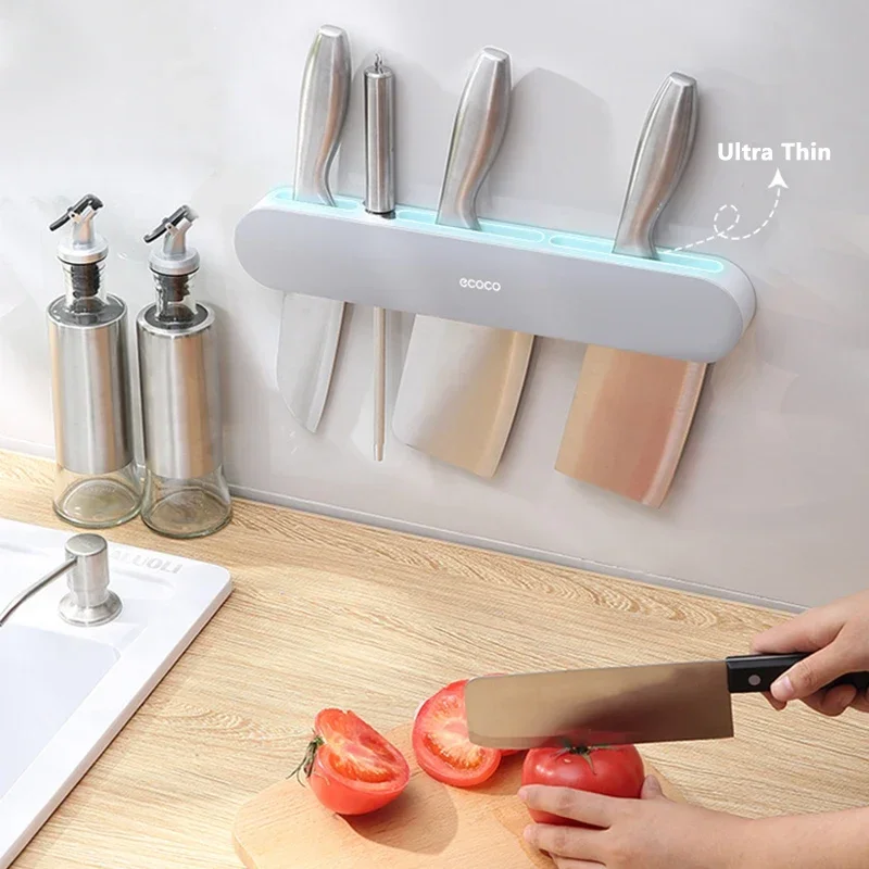 Kitchen Multifunctional Wall-Mounted Kitchen Knife Storage Container Cutlery Organizer Kitchen Knives Holder Utensils Organizer