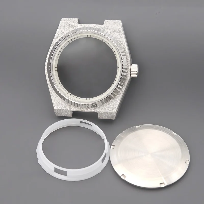 Nail Sand Finished 40mm Diver Watch Case 28.5mm Dial Sapphire Crystal Mod Housing For NH34 NH35 NH36 Automatic Movement