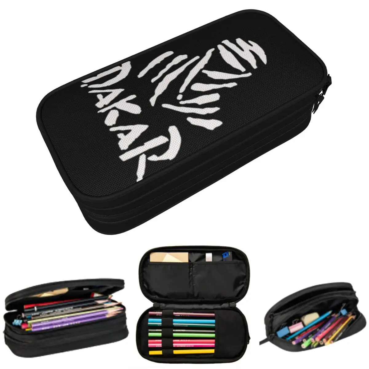 

Dakar Rally Motorcycle Pencil Case for Studen Gifts Pen Box Pencil Bag Stationery Supplies Pen Holder Bag
