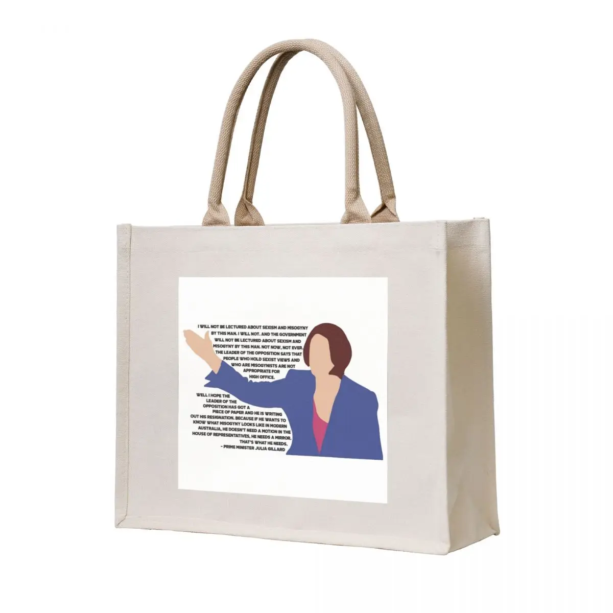 

Julia Gillard Misogyny Speech Tote Bag eco bag folding men custom canvas bags