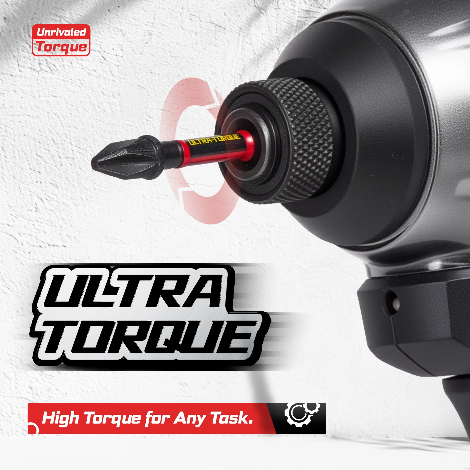 مجموعة لقم مفك براغي Geinxurn Impact Phillipes/Square/Slotted/Hex، مجموعة لقم فولاذية S2 مغناطيسية مقاس 1 بوصة/2 بوصة مع قاعدة مشفرة بالألوان #4