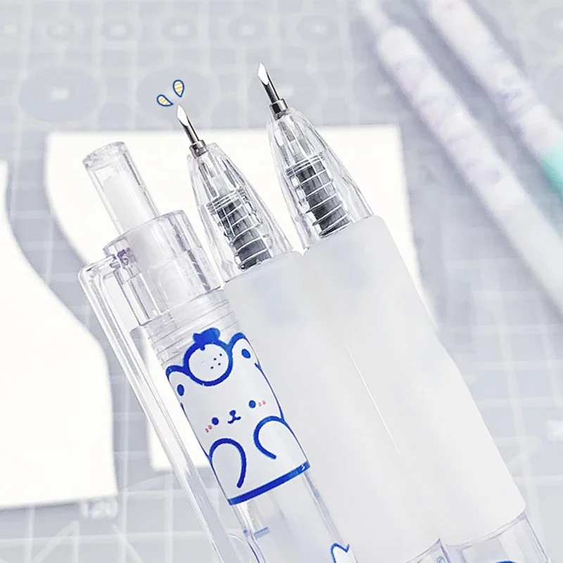 Ins Cartoon Bear Pen Knife Cute Utility Knife DIY Scrpabooking Paper Cutter Box Opener Precision Sticker Cutter Office Supplies