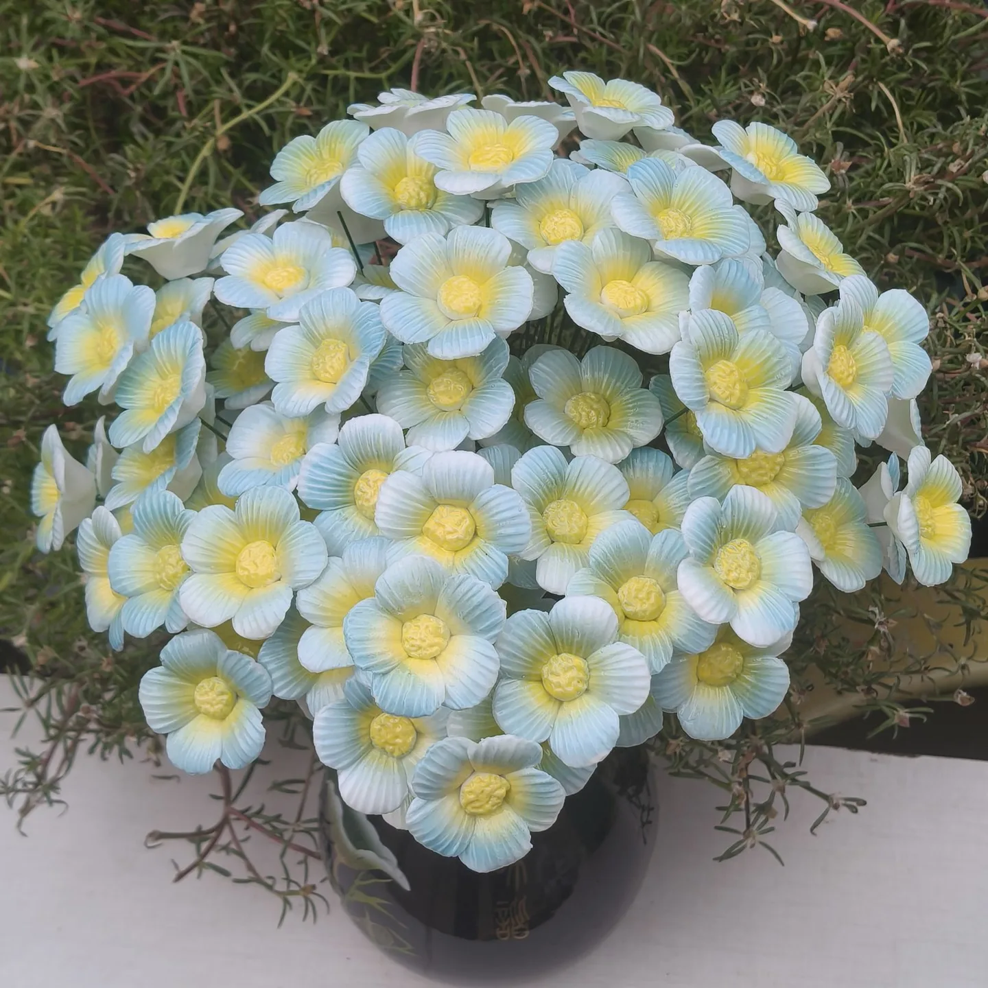 5 Stück Keramikblumen, handgefertigte Simulationsblumen für hohe Temperaturen, ländliche Wildblumen, kreative Geschenke, Heimdekoration – Detail 24