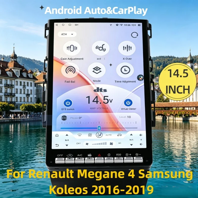 14.5'' Android 14 CarPlay Auto For Renault Megane 4 Samsung Koleos 2016-2019 Screen Car Radio GPS Stereo Multimedia Player Head