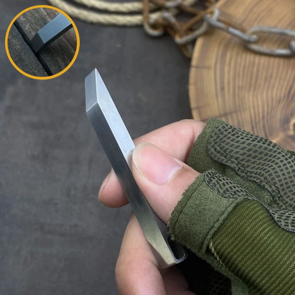 Multi-funcional pé de cabra chaveiro pingente de aço inoxidável barra de alavanca raspador abridor de garrafa barra de alavanca para diy casa atividades ao ar livre