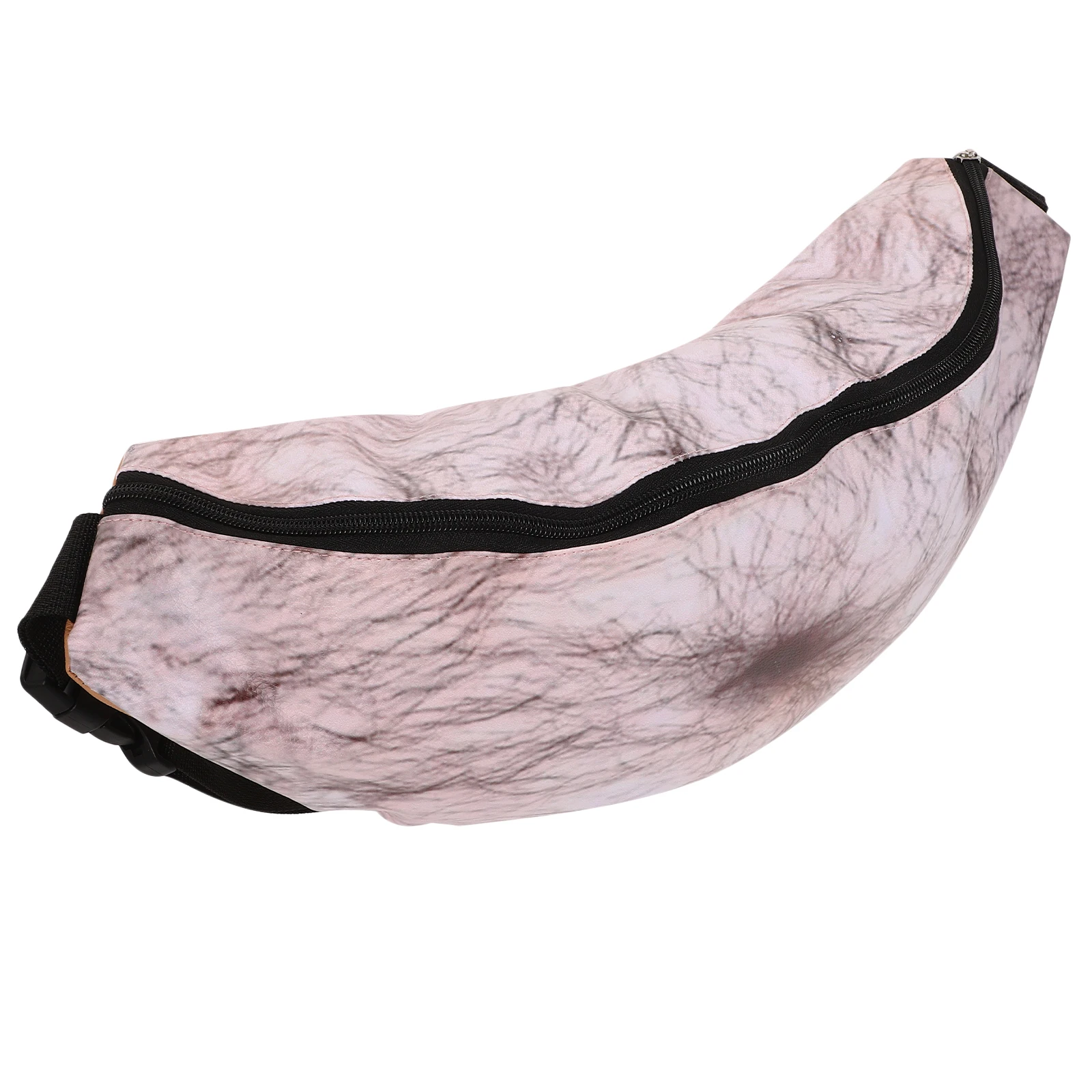 

Anti-theft Waist Bag Funny Fat Beer Belly Pattern Durable Canvas PU Adjustable Strap Travel Money Belt Fanny Pack
