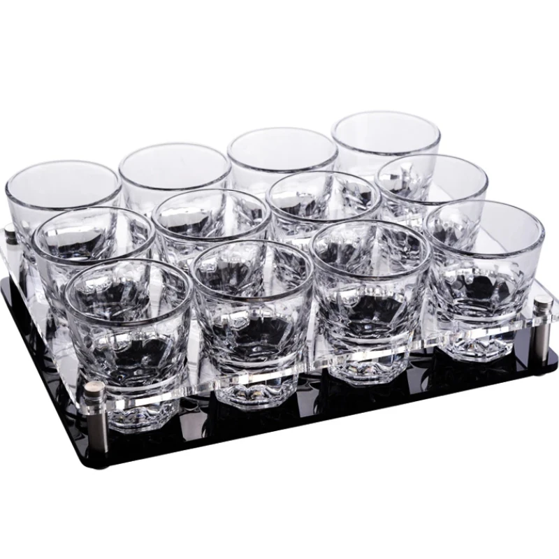 مجموعة حامل زجاجي للنبيذ الأبيض - منظم زجاجي لرف تخزين الأكواب لاستخدام شريط KTV وتنظيم زجاج الروح #6