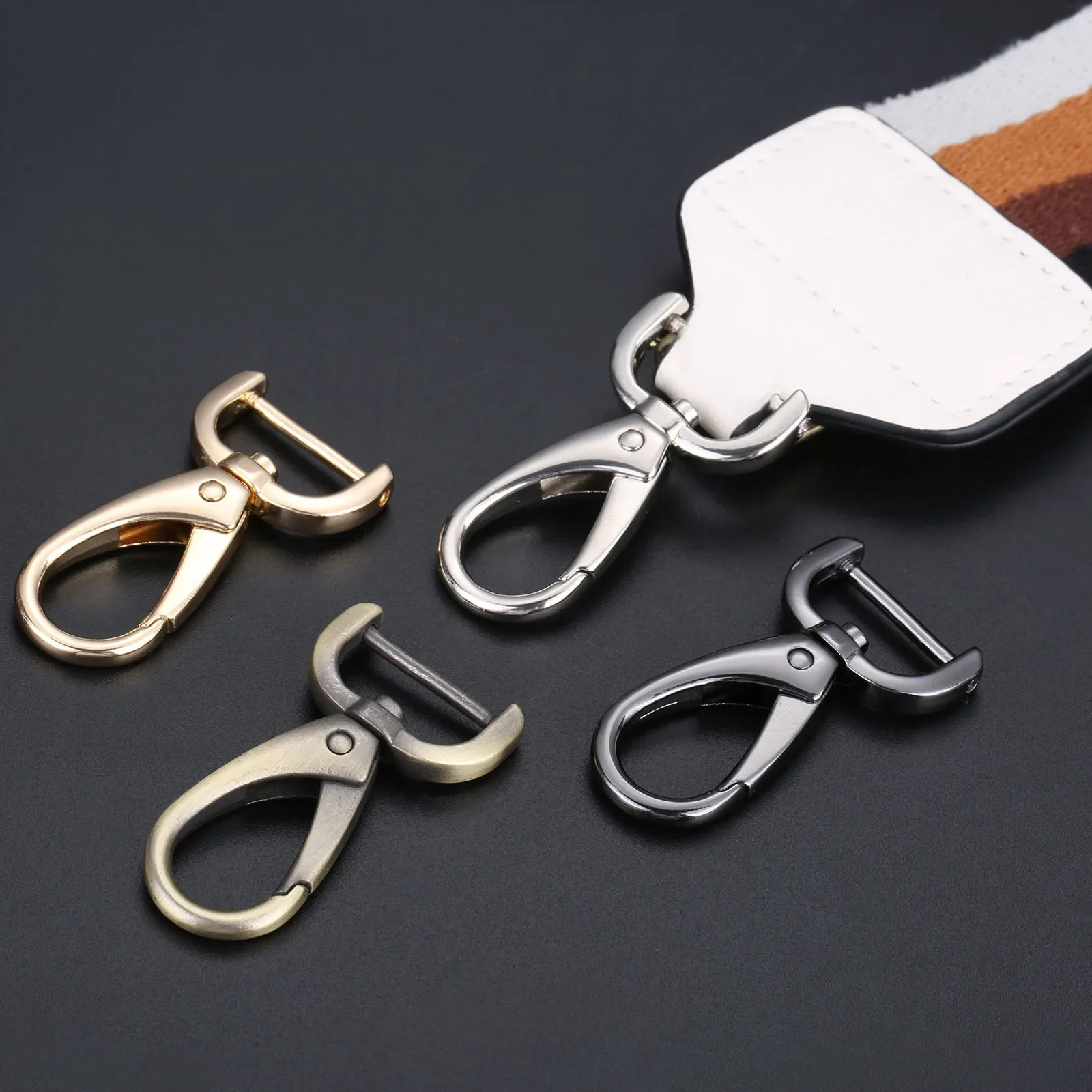 Zinc Alloy Handbag Bag Chain Buckle Clasps Movable Screw Hooks Lobster Swivel Trigger Clips Snap Hook Lanyard Hook Carabiner DIY