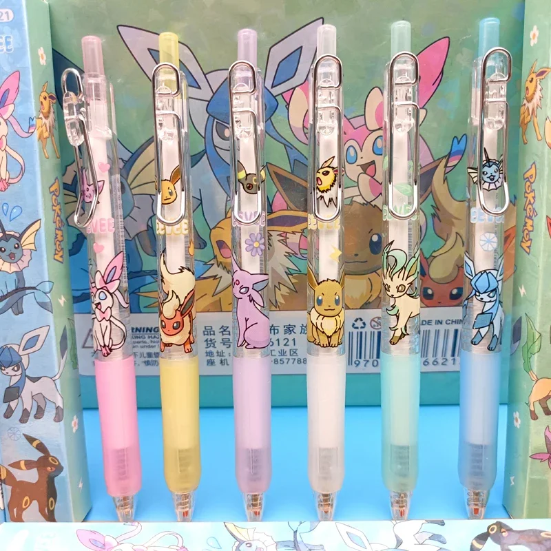 

Pokemon Cute Eeveelution Gel Pens School Supplies Cute Stationery Office Gadgets Anime Accessories Birthday Party Gifts Kids Toy