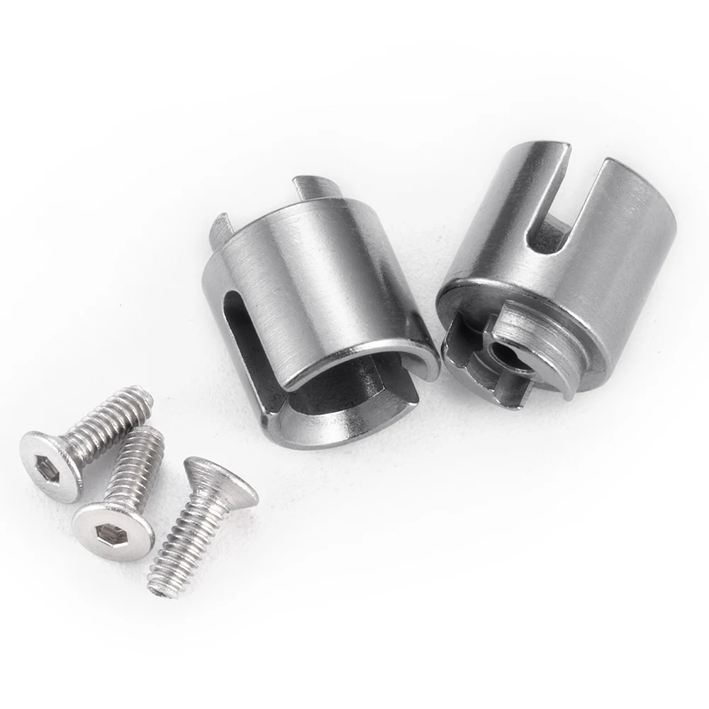 TRINOOD 2 Stuks Stalen Drive Cup Aandrijfas Voor/Achter CVD Voor 1/18 HBX 18859 18858 18868 RC Auto upgrade Onderdelen Accessoires