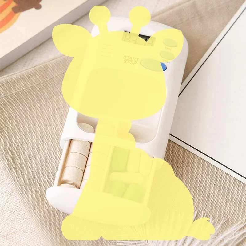 2 Grid Pill Box Medicine Storage Boxes Electronic Timing Reminder Medicine Boxes Alarm Timer Pills Organizer Pill  Container