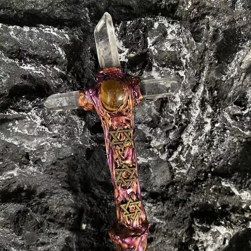 فرشاة مكنسة ميسكانثوس المصنوعة يدويًا لتزيين الجدران الاحتفالية #4