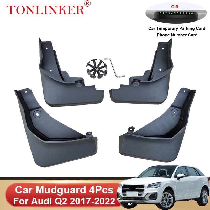 

TONLINKER Car Mudguard For Audi Q2 2017 2018 2019 2020 2021 2022 Front Rear Mudguards Splash Guards Fender Mudflaps Accessories