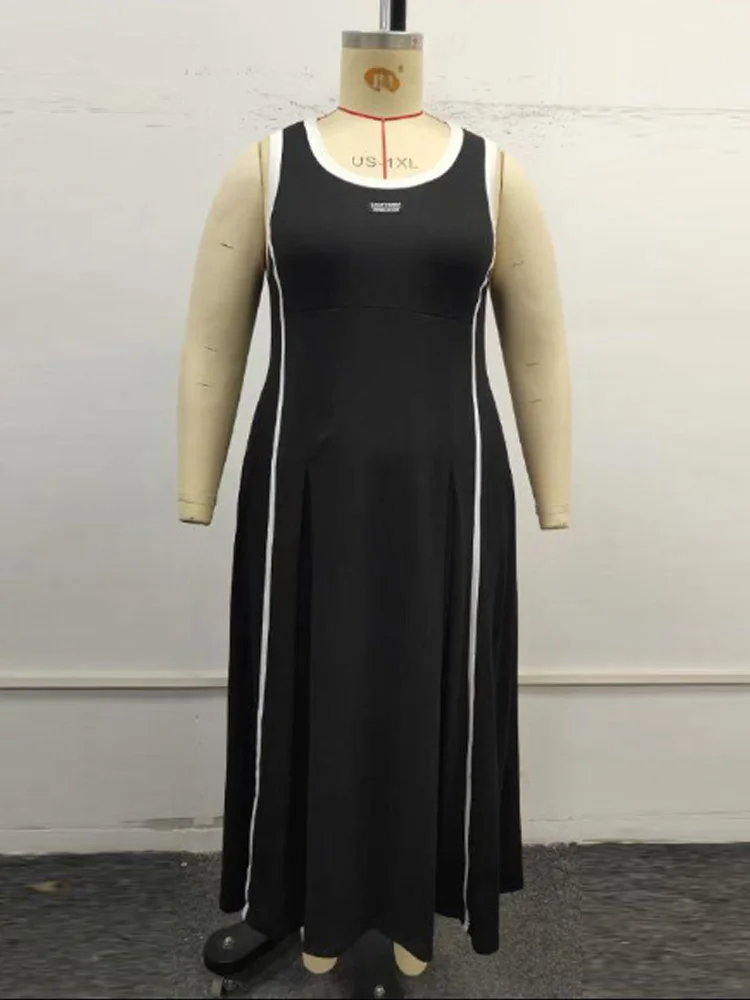 GIBSIE-Robe longue en fibre à col rond pour femmes, grande taille, mode estivale, robe d'été de rue, robes maxi décontractées, nouvelle collection 2025
