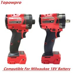 Llave eléctrica inalámbrica Compatible con Milwaukee, destornillador sin escobillas, taladro de impacto, herramientas eléctricas, reparación de automóviles y camiones, 18V