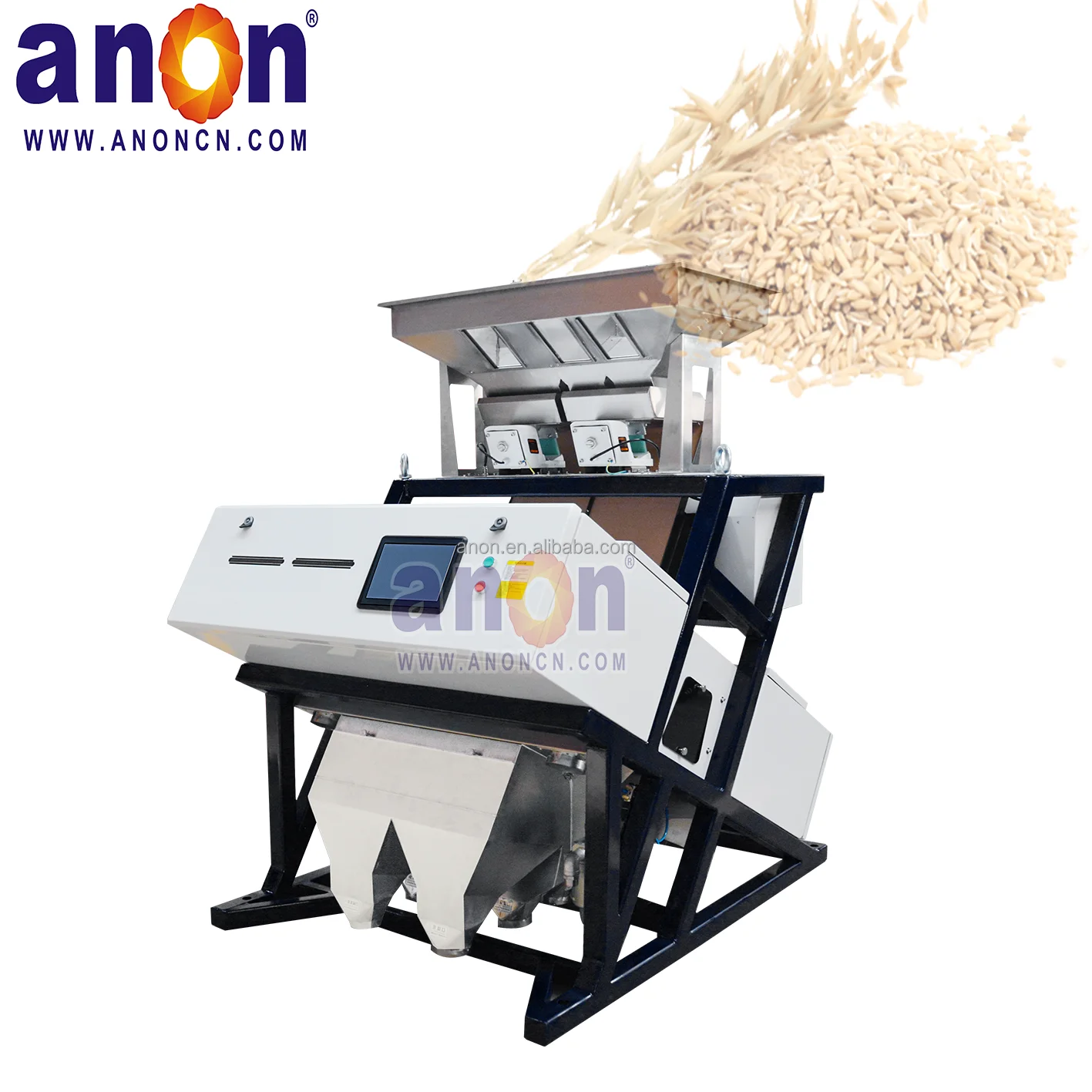 ANON بالجملة آلة فرز الألوان للحبوب الحبوب القمح الذرة الفول السوداني الفاصوليا بذور الشاي المكسرات Realtech فارز الألوان