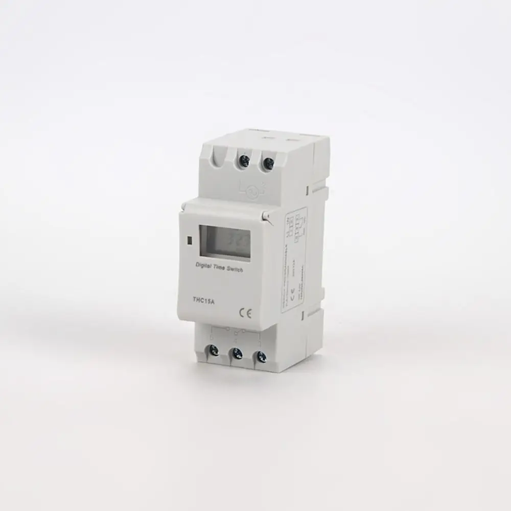 

прочный программируемый цифровой таймер, 1 шт., еженедельный 7-дневный ЖК-дисплей THC15A, электронное реле управления на DIN-рейку