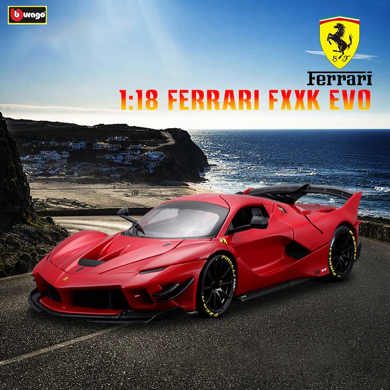 

Bburago 1:18 New style Ferrari FXXK EVO model die-casting model simulation car decoration collection gift toy